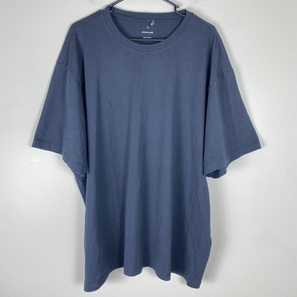 Everlane Men's Short Sleeve Crew Tee in Slate Blue